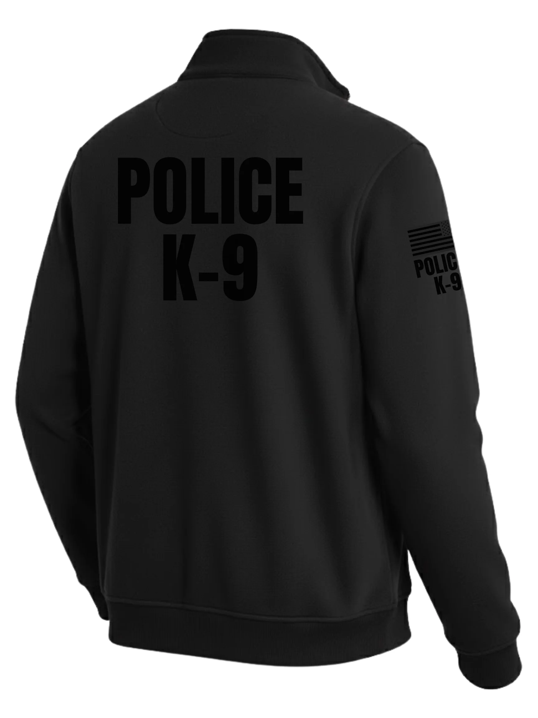 Black Police K-9 Men's Fleece Job Shirt (Black)