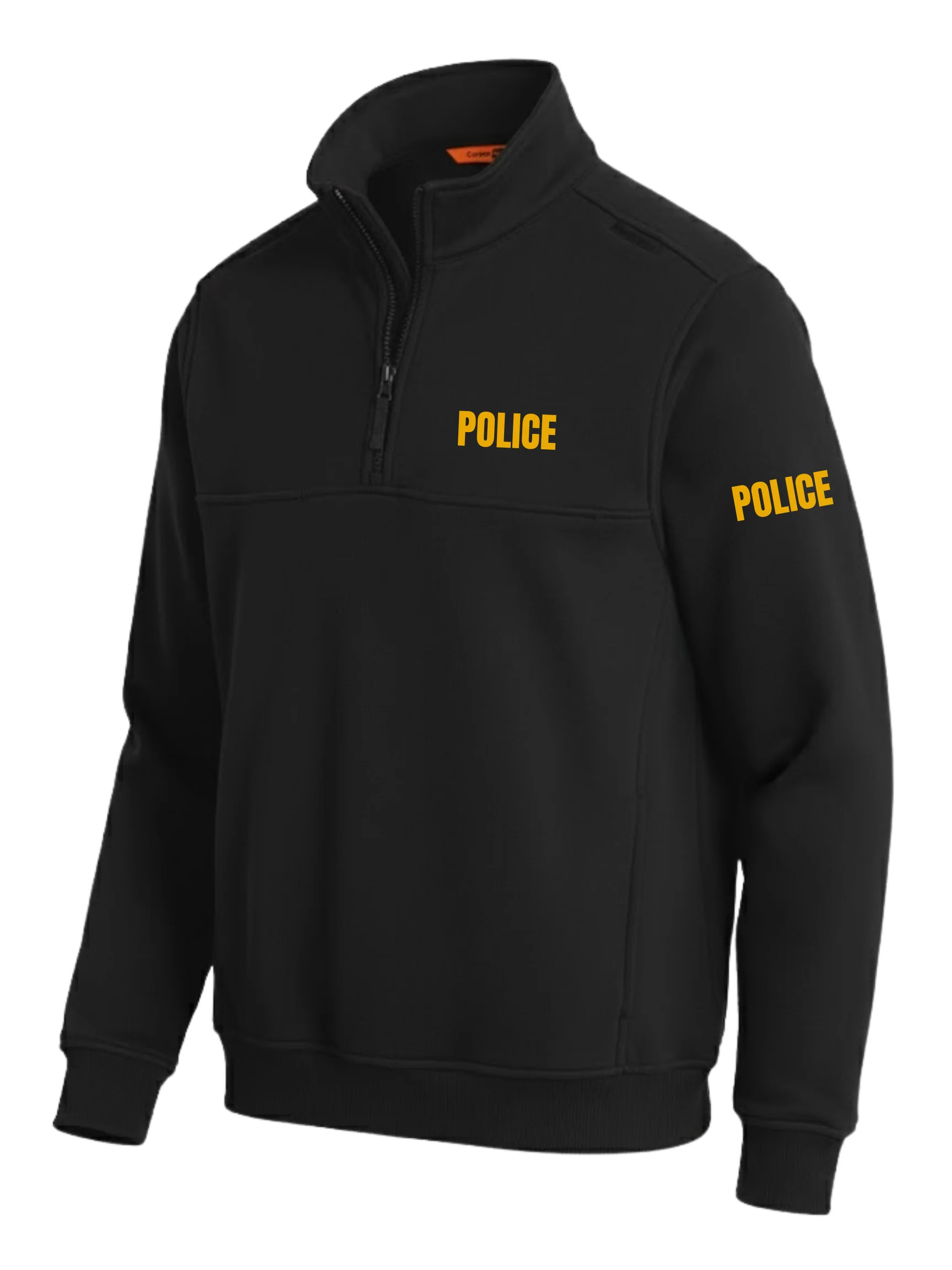 Black Police Men's Fleece Job Shirt (Golden Yellow) - Image 2