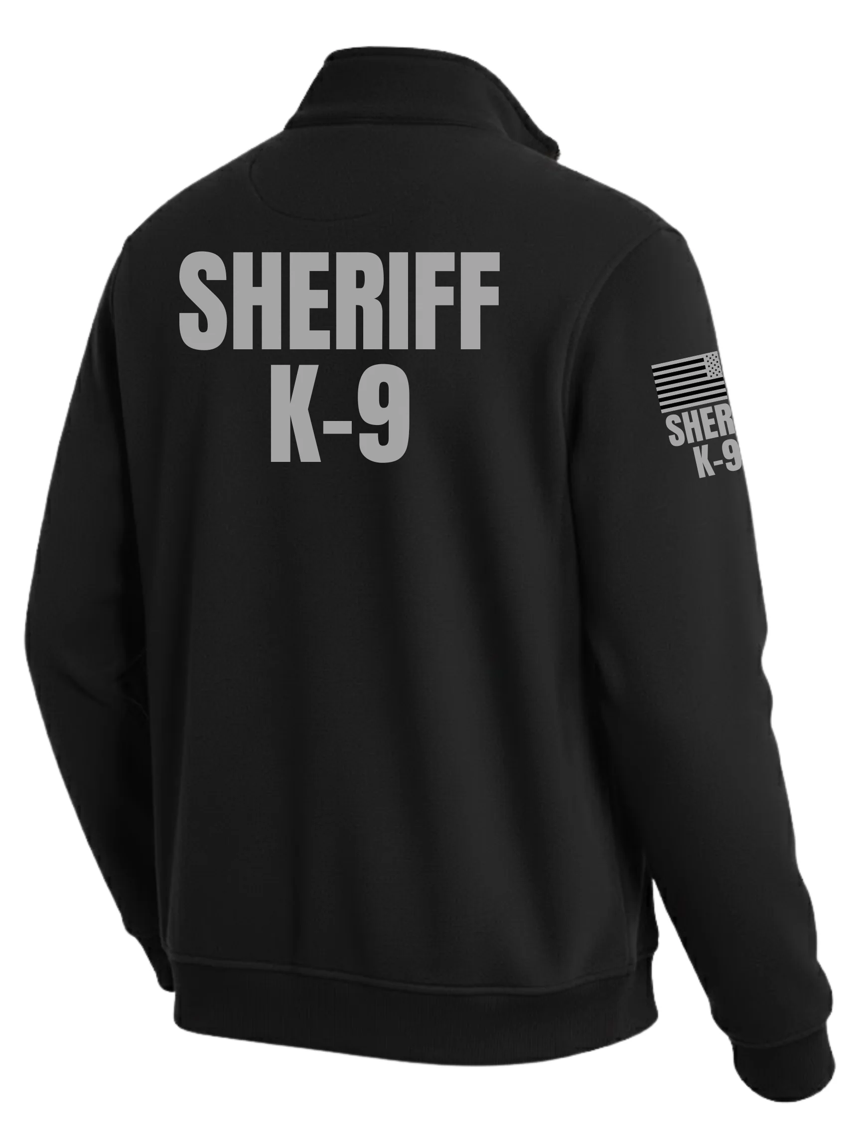 Black Sheriff K-9 Men's Fleece Job Shirt (Gray)