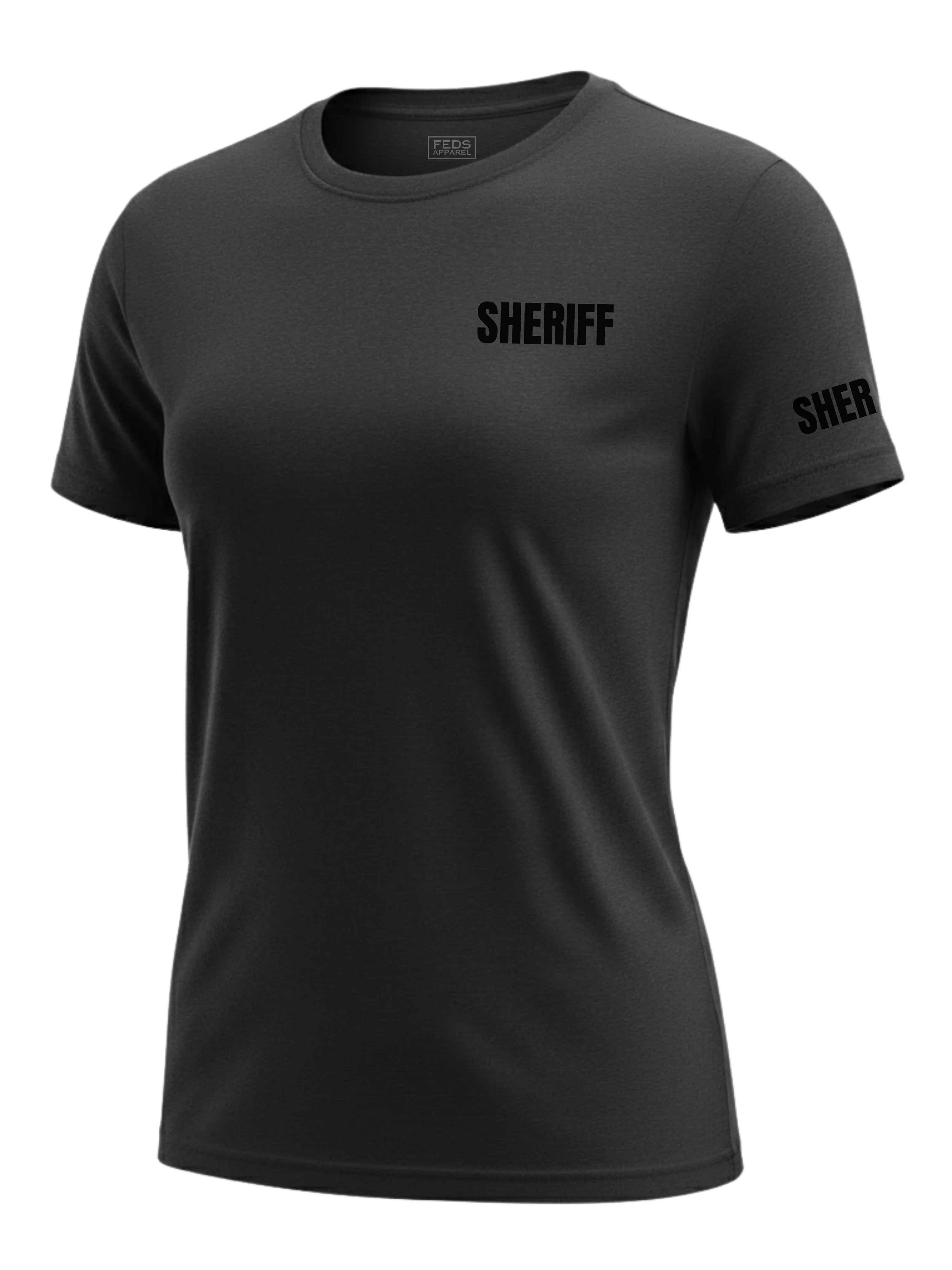 Black Sheriff Women's Shirt - Short Sleeve (Black) - Image 2