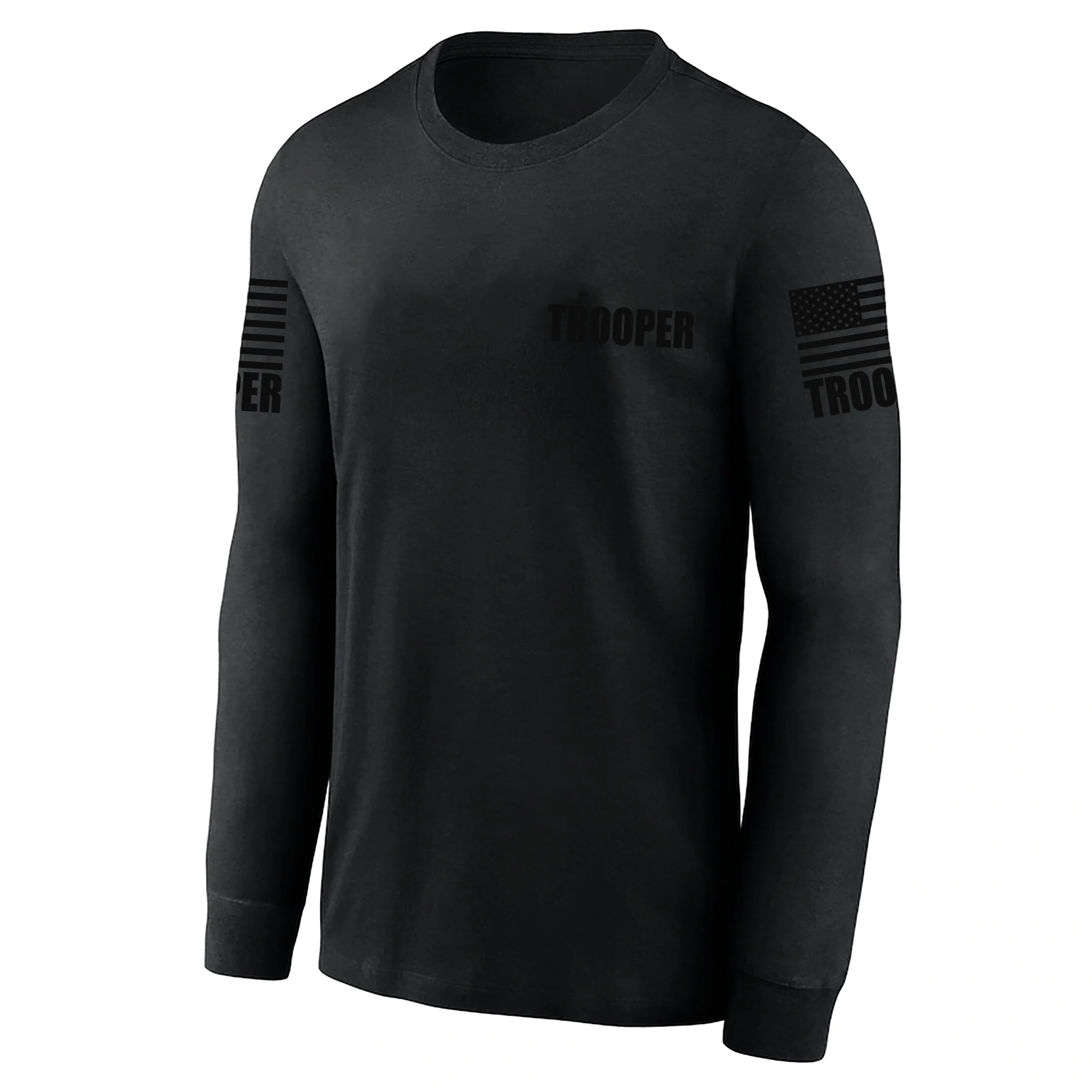 Black Trooper Men's Shirt - Long Sleeve (Black) - Image 2