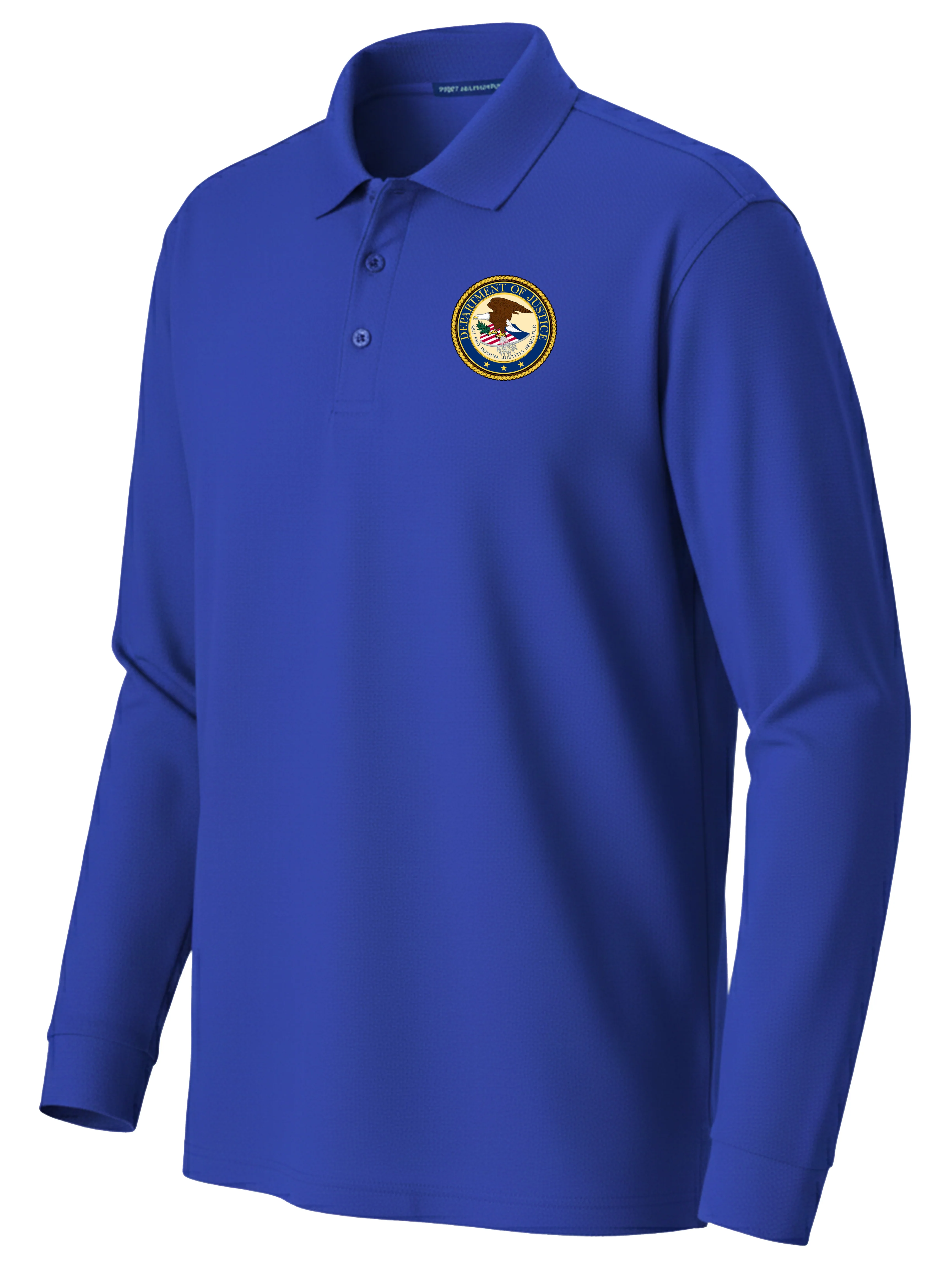 Department of Justice Polo Shirt - Men's Long Sleeve - Image 5