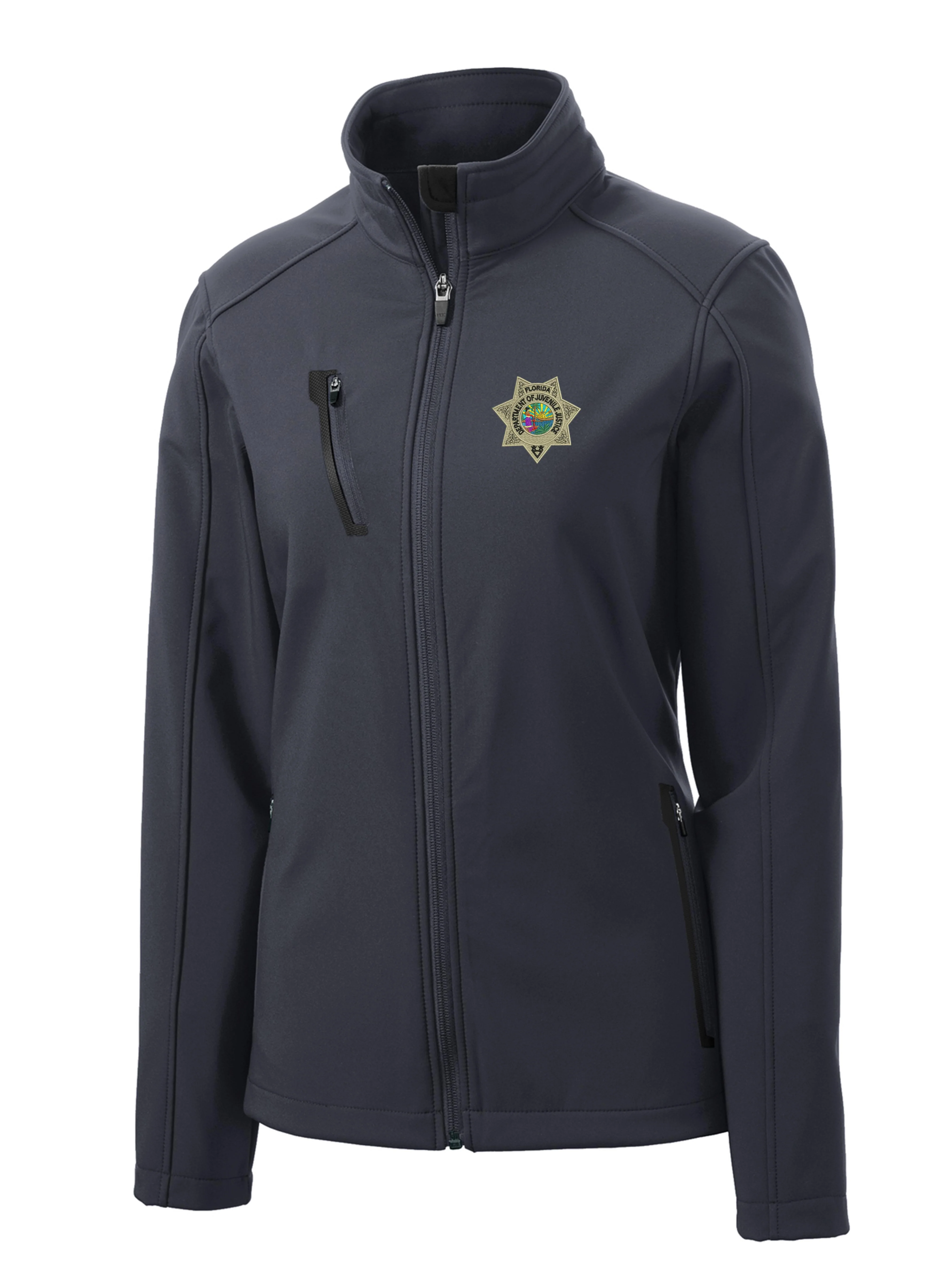 Florida Department of Juvenile Justice Women's Tactical Soft Shell Full-Zip Jacket - Image 3