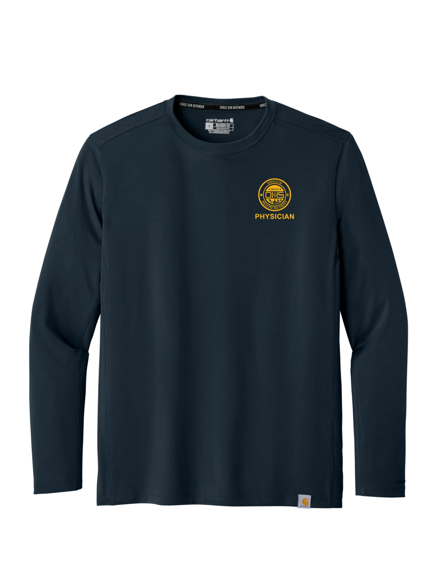 OHS Physician Agency Long Sleeve T-Shirt (Yellow) - Image 3