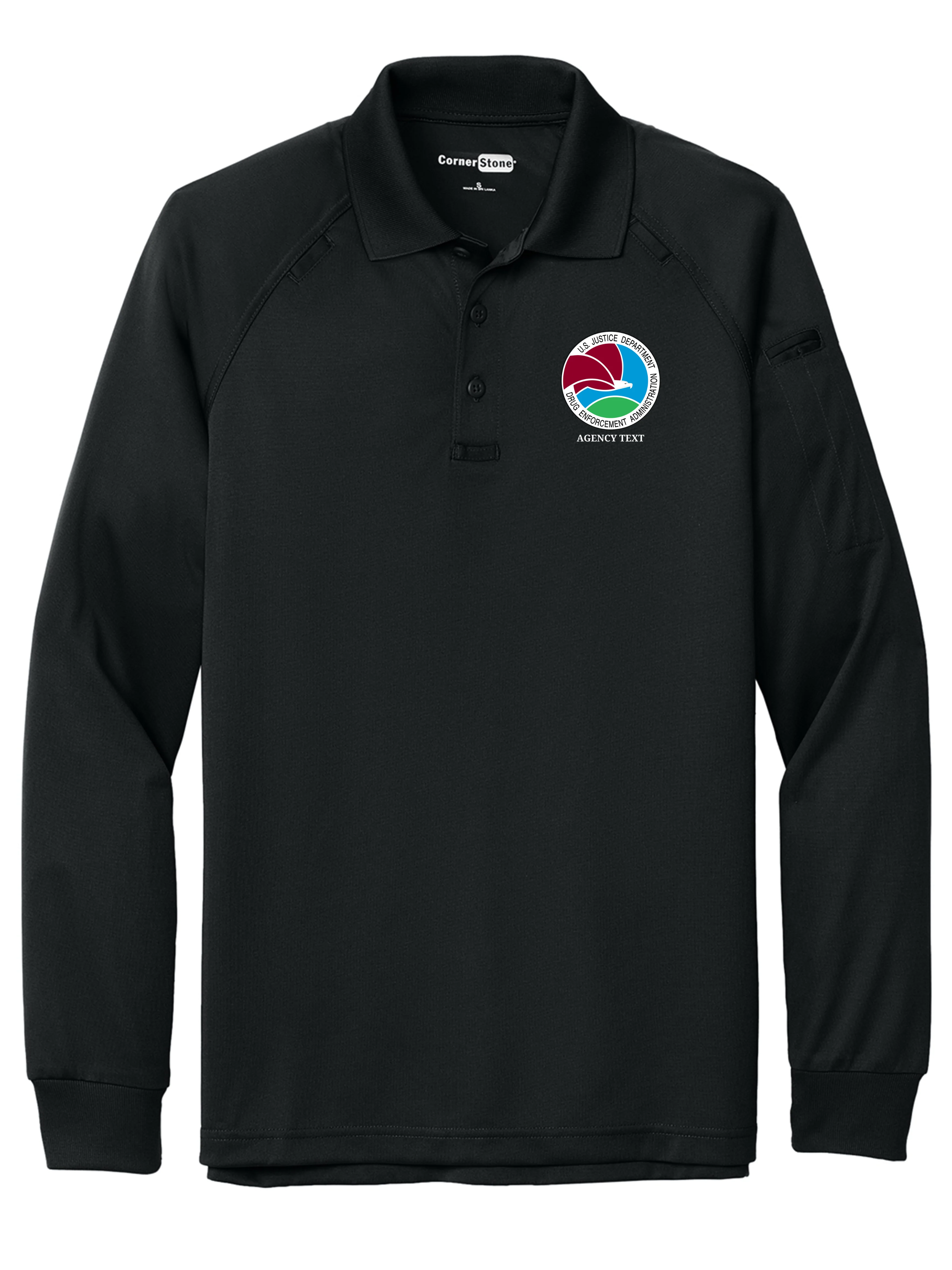 TACTICAL Drug Enforcement Administration Polo- Men's Long Sleeve